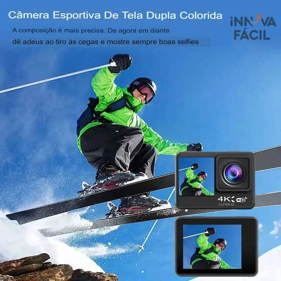 Câmera GoAction 4K para Esportes Radicais | Innova Fácil