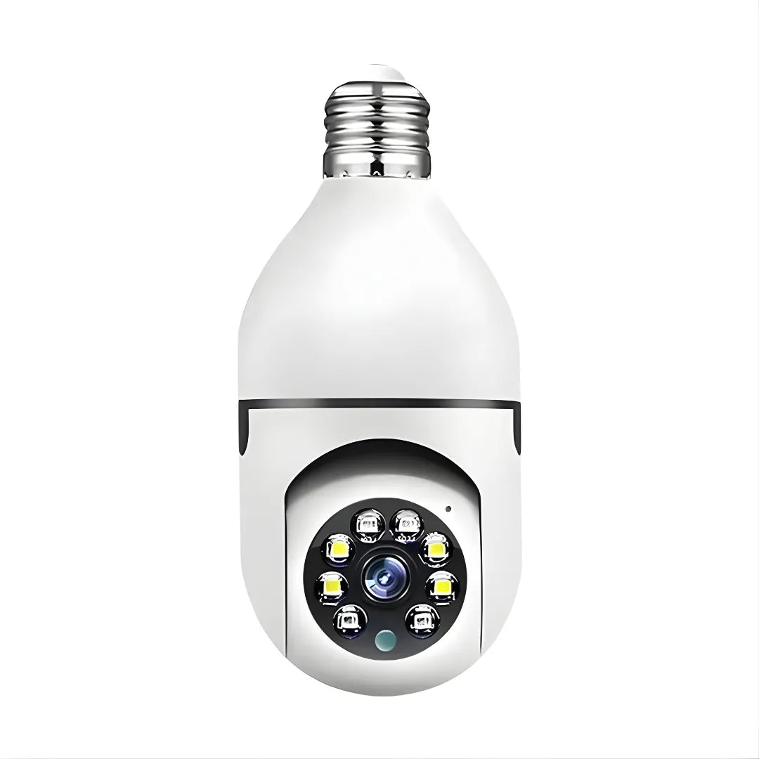 Câmera Lâmpada 1080p HD WiFi PTZ Com Visão Noturna E Áudio Bidirecional | Innova Fácil