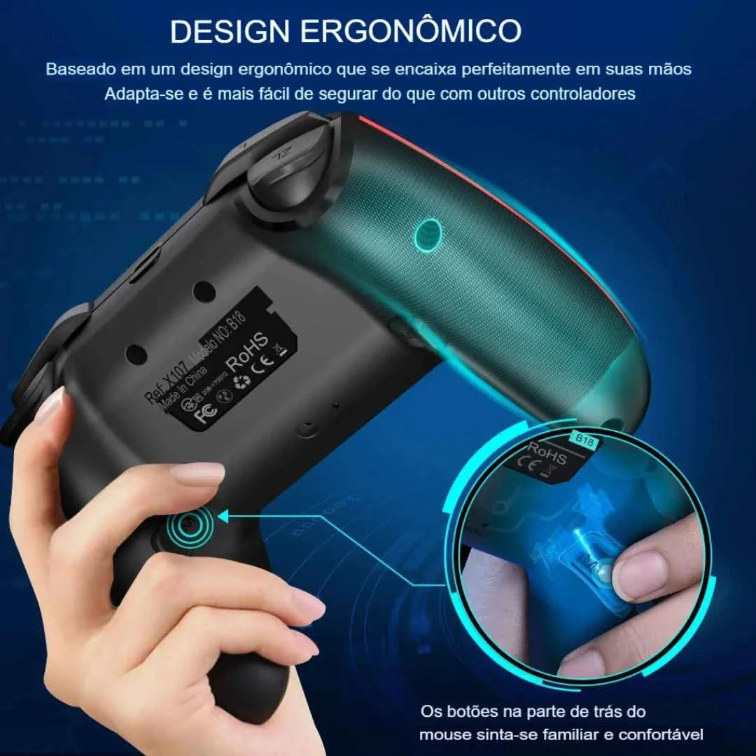 Controle Sem Fio Para Nintendo Switch & PC Com Botões Programáveis | Innova Fácil
