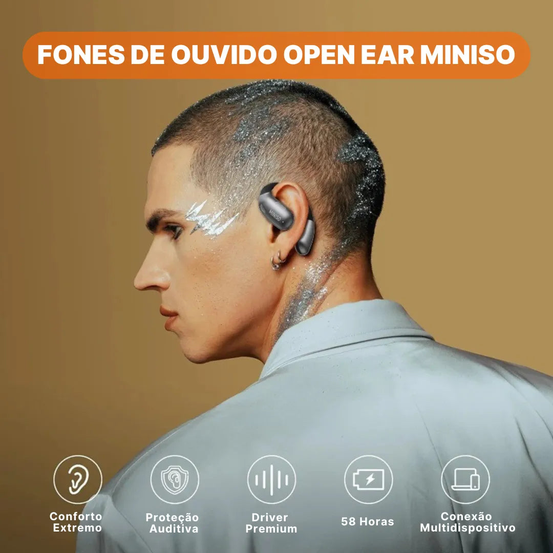 Fone Tradutor Miniso X28, Bluetooth 5.4 e Esportivo | Innova Fácil