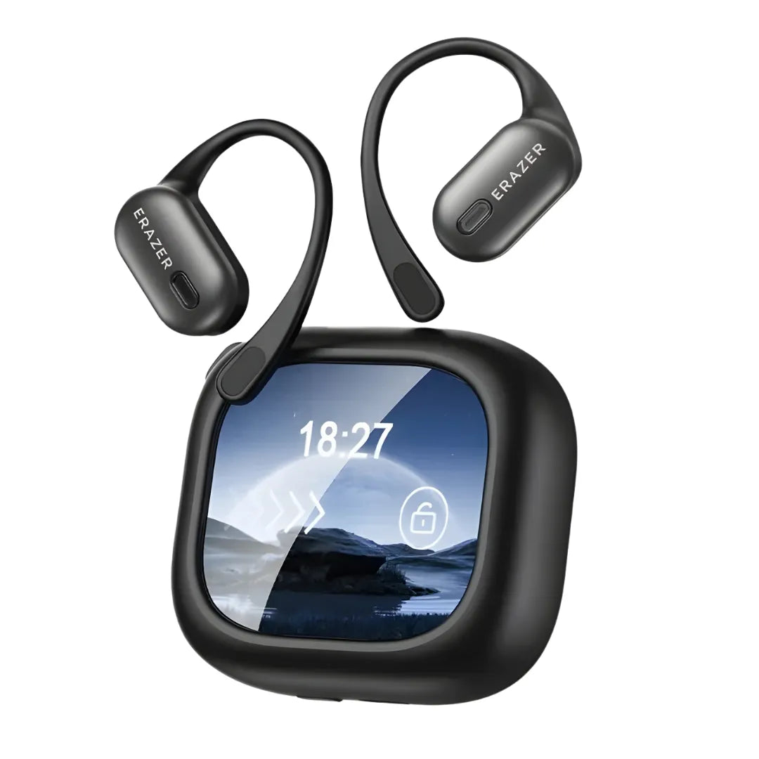 Fone Tradutor AI ERAZER XF38 Open-Ear Bluetooth 5.4 Com Tela Touch | Innova Fácil