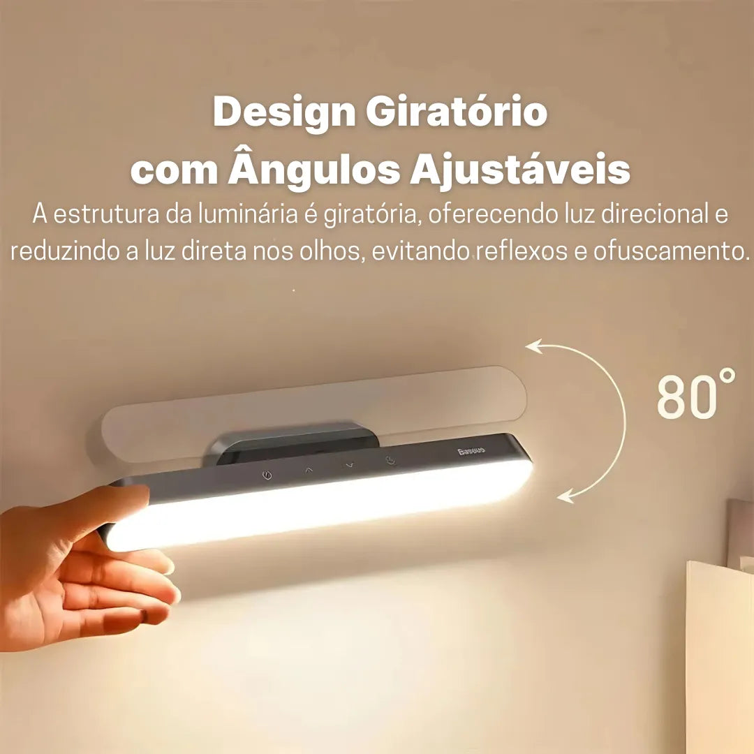 Luminária Baseus Magnética LED Recarregável com Escurecimento Gradual | Innova Fácil