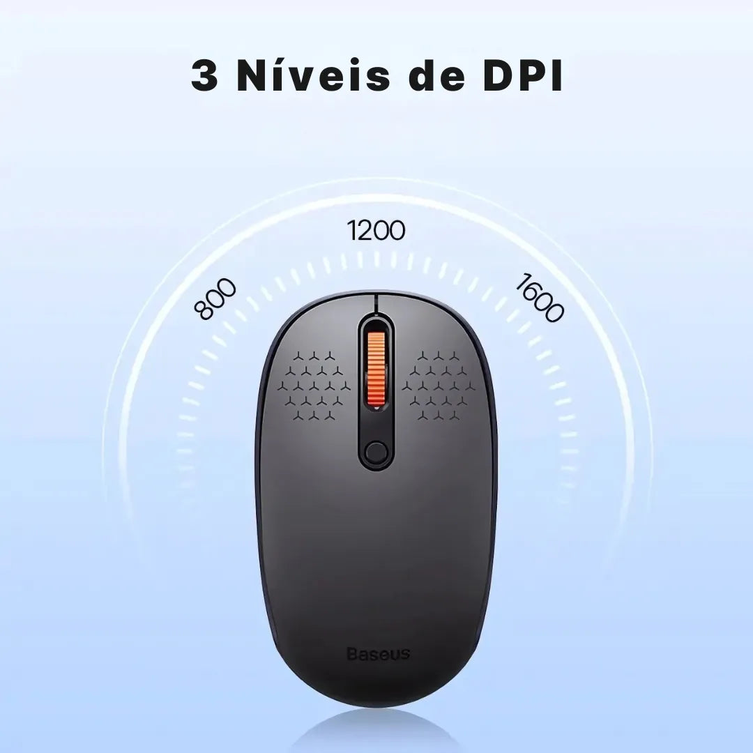 Mouse Sem Fio Ergonômico 3 em 1 Baseus FlowSwitch Bluetooth | Innova Fácil