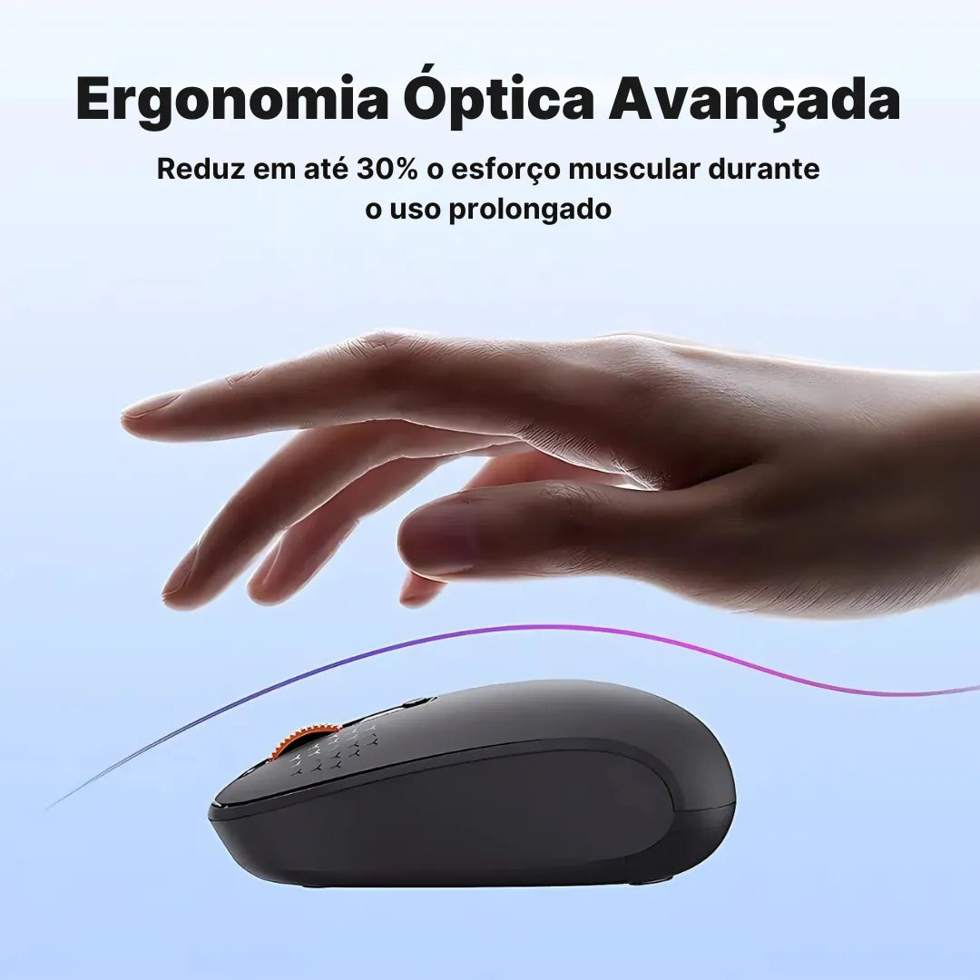 Mouse Sem Fio Ergonômico 3 em 1 Baseus FlowSwitch Bluetooth | Innova Fácil