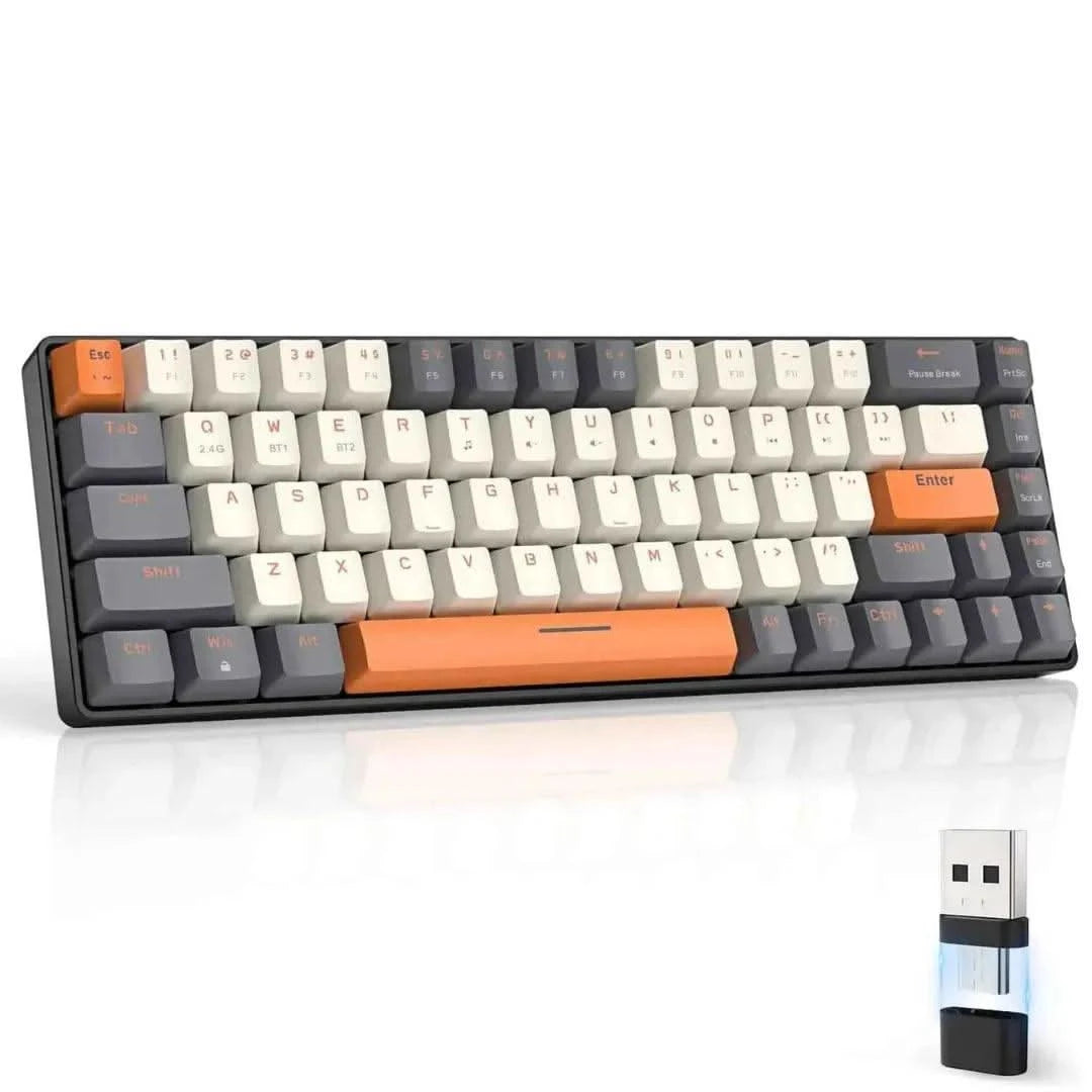 Teclado Wireless Compacto K68 DualMode Com Bluetooth e Hot-Swappable | Innova Fácil