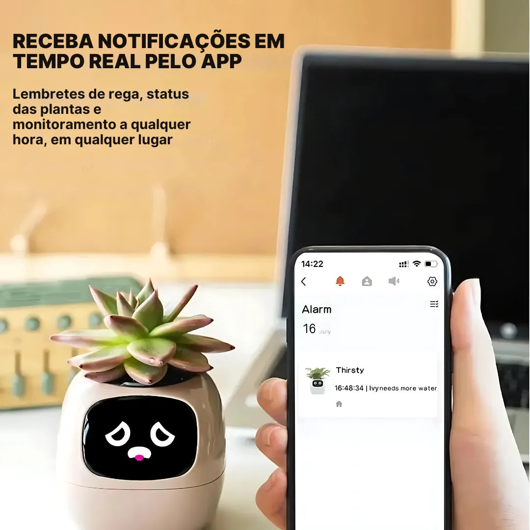 Vaso Inteligente Com Tela IPS, Sensor 7 em 1 e App Tuya Smart Life | Innova Fácil