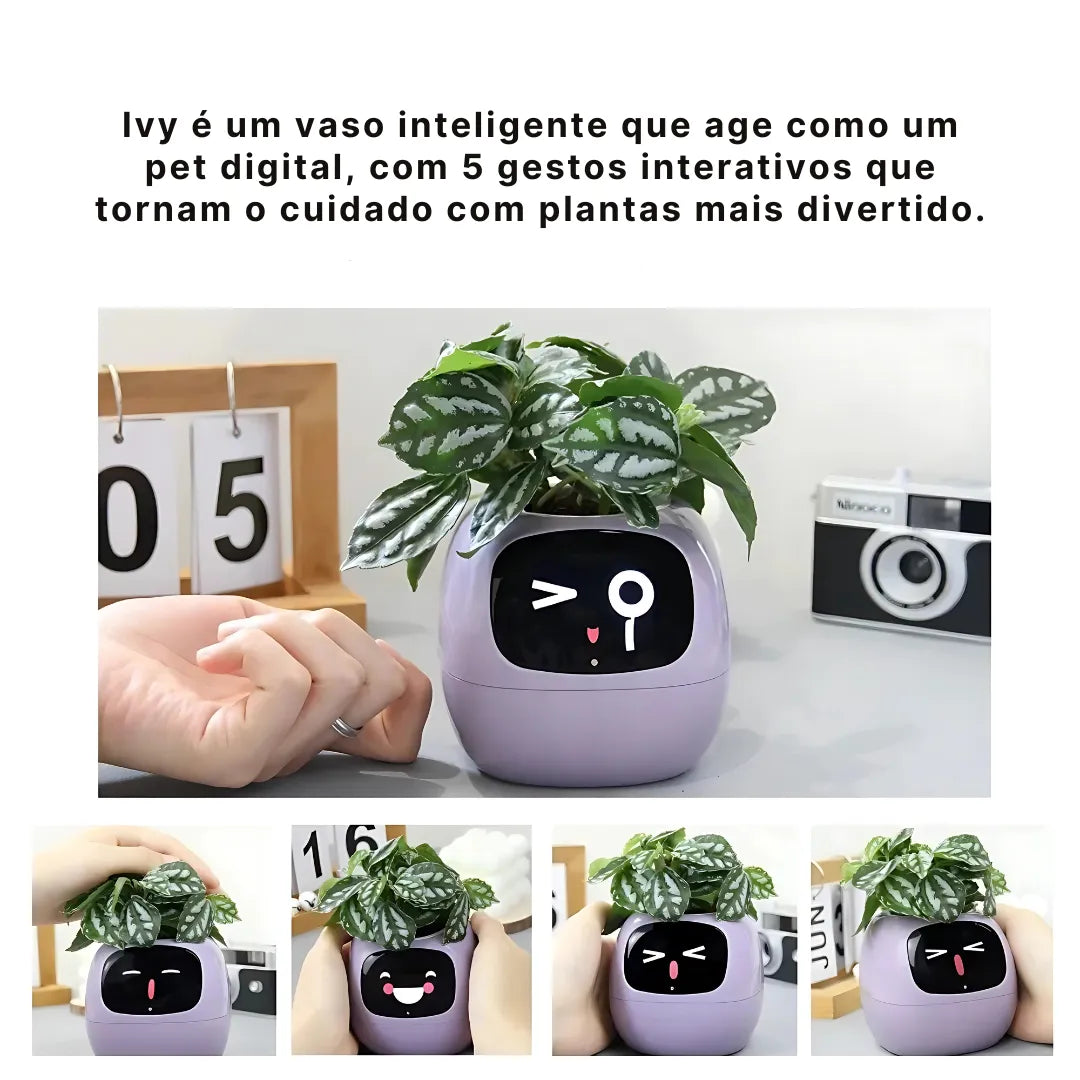 Vaso Inteligente Com Tela IPS, Sensor 7 em 1 e App Tuya Smart Life | Innova Fácil