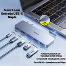 Adaptador USB-C Baseus 9 em 1 com HDMI 4K, Thunderbolt 3 e 3x USB 3.0 | Innova Fácil