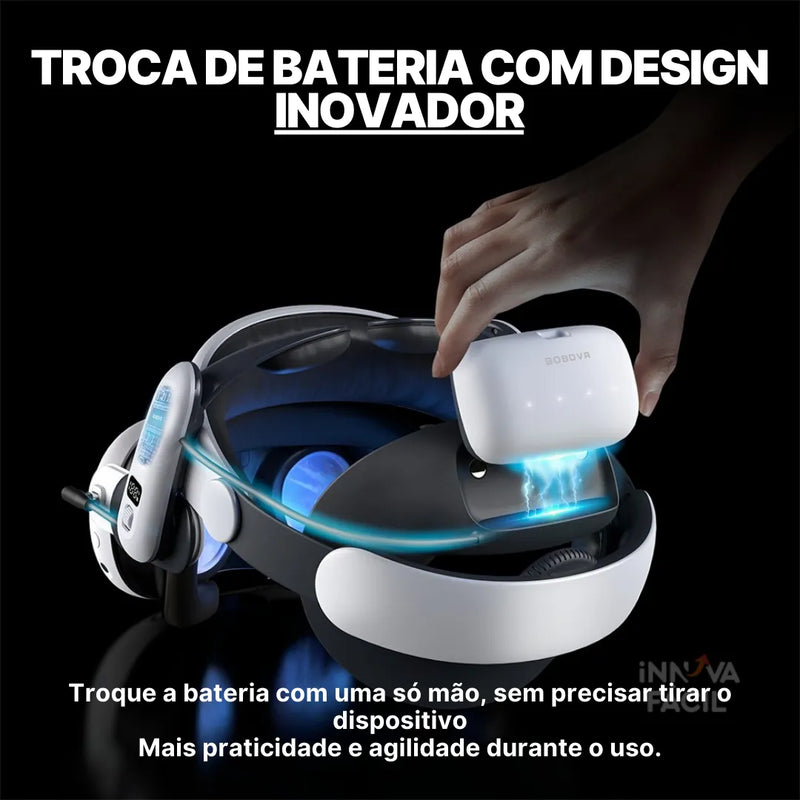 AirCore VR S3PRO Com Bateria 10000mAh Para Meta Quest 3 | Innova Fácil