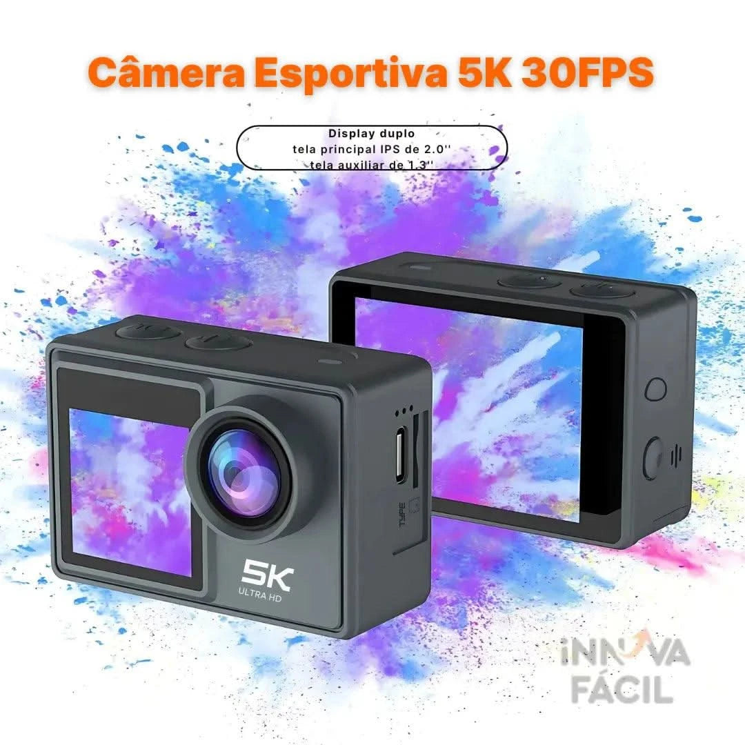 Câmera GoAction 5K 2.0 para Esportes Radicais | Innova Fácil