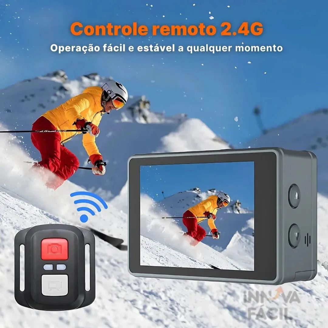 Câmera GoAction 5K 2.0 para Esportes Radicais | Innova Fácil