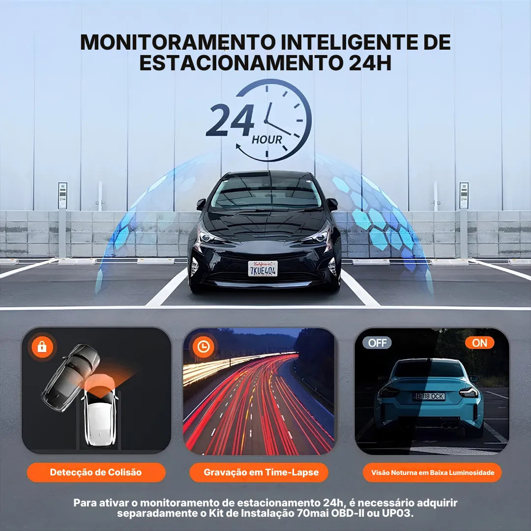 Câmera Veicular 70mai Dash Cam M310 Plus 2K com Visão Noturna | Innova Fácil
