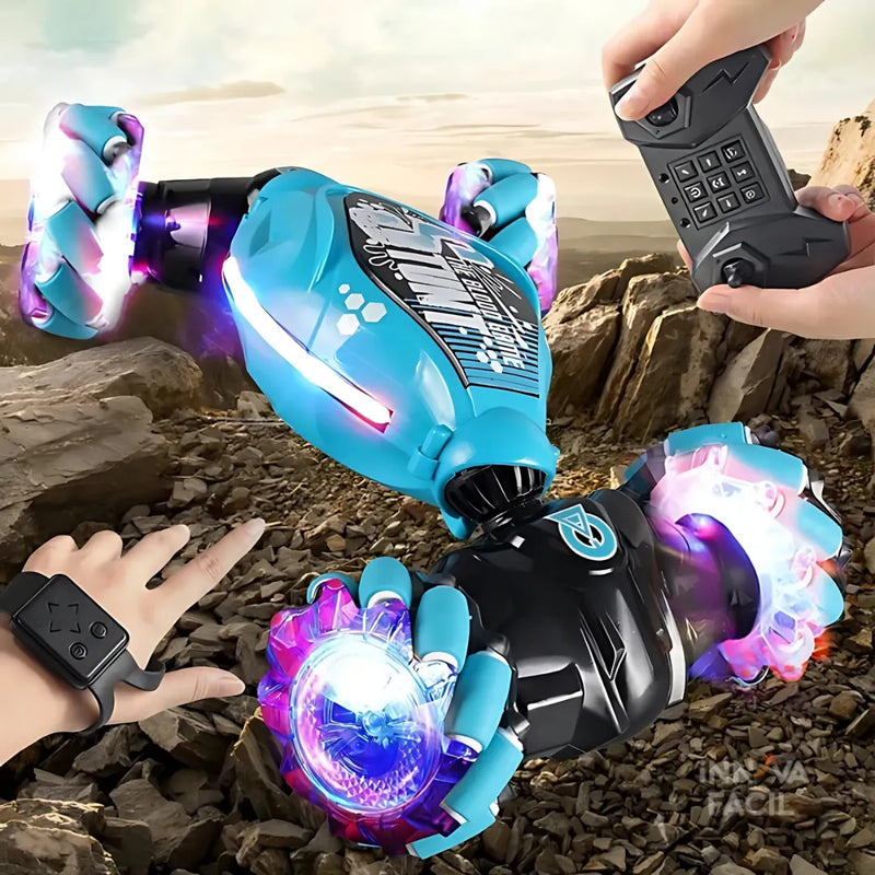 Carro de Acrobacias RC com Controle Remoto e Luz LED | Innova Fácil