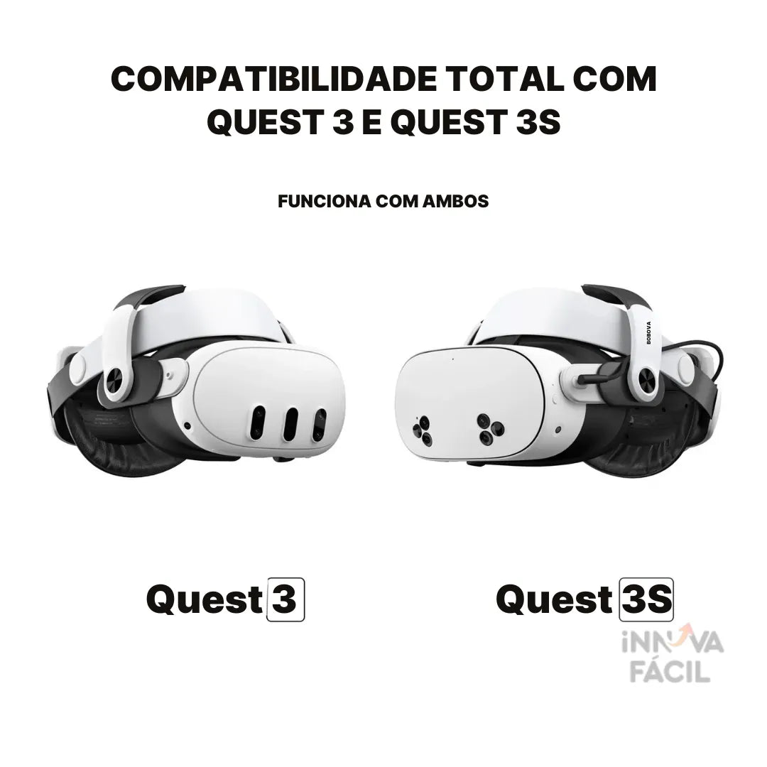 Cinta De Cabeça M3PRO Com Bateria Magnética 5200mAh Para Meta Quest 3 | Innova Fácil