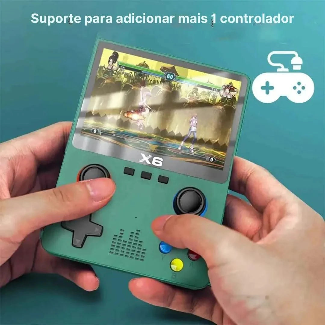 Console RetroMax X6 10.000 Jogos Tela IPS 3.5” | Innova Fácil