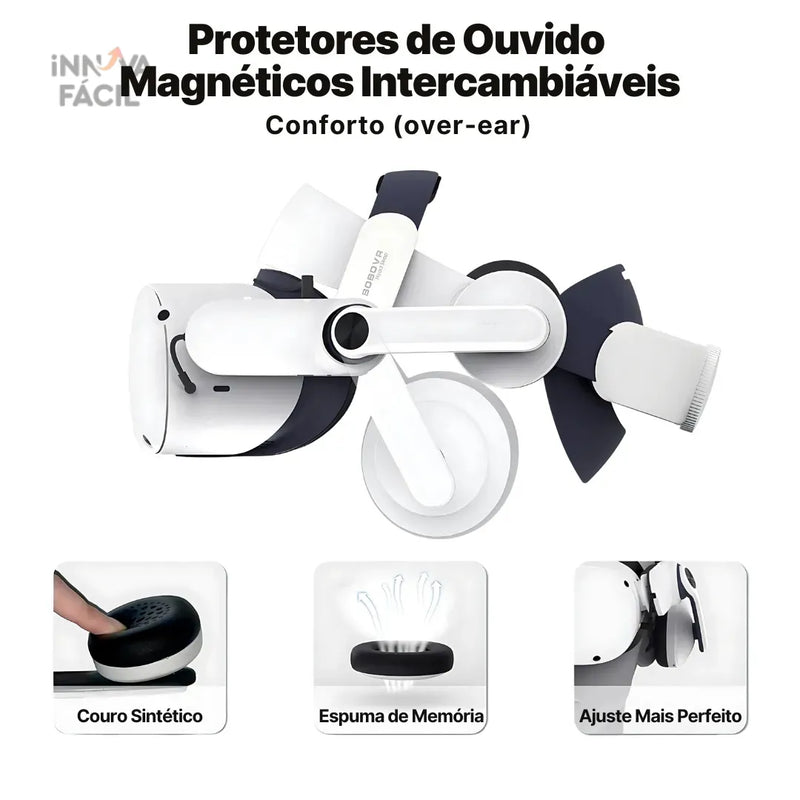 Fone BOBOVR A2 Com Amplificador Integrado Para Meta Quest 2 | Innova Fácil