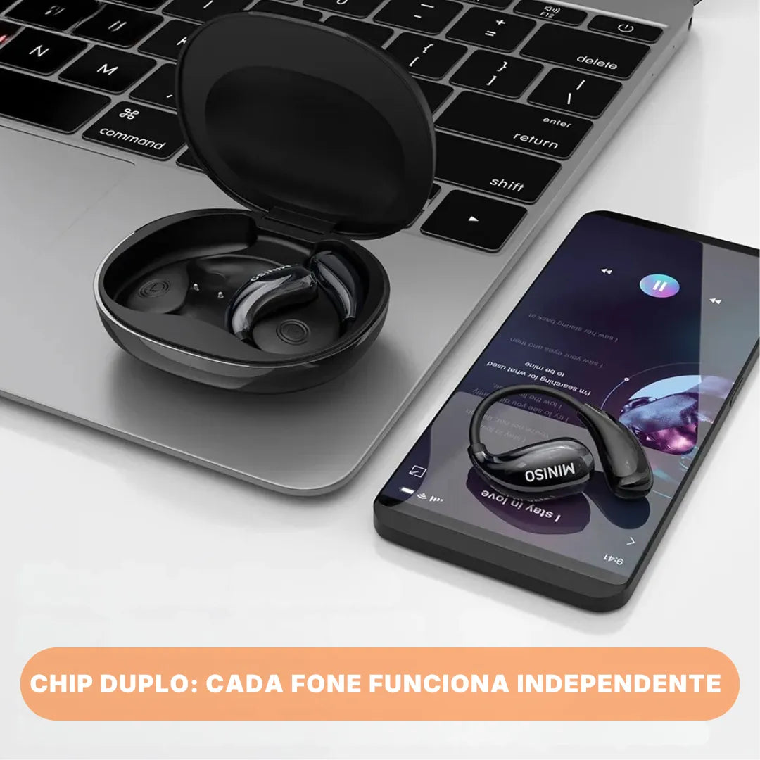 Fone Bluetooth Miniso MS189 Com Tradução AI E Tela Touch Colorida | Innova Fácil