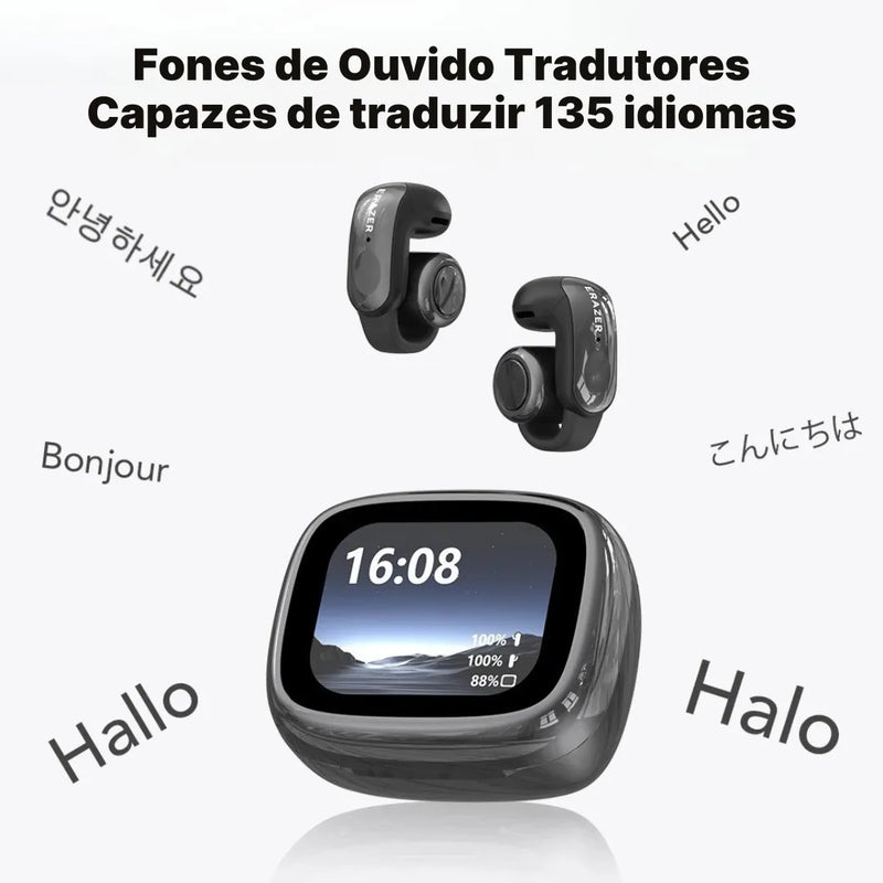 Fone Bluetooth Erazer XF28 PRO com Tradução em Tempo Real - OFERTA EXCLUSIVA 🔥