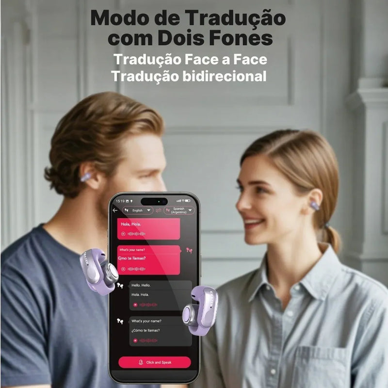 Fone Bluetooth Erazer XF28 PRO com Tradução em Tempo Real e Bateria de 30h | Innova Fácil