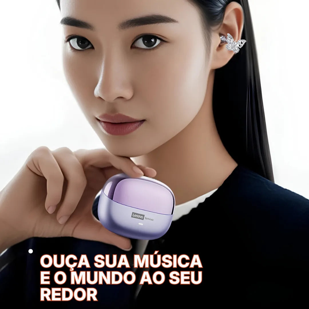 Fone Bluetooth Lenovo LE302 OWS Open Ear Sem Fio Bluetooth 6.0 | Innova Fácil