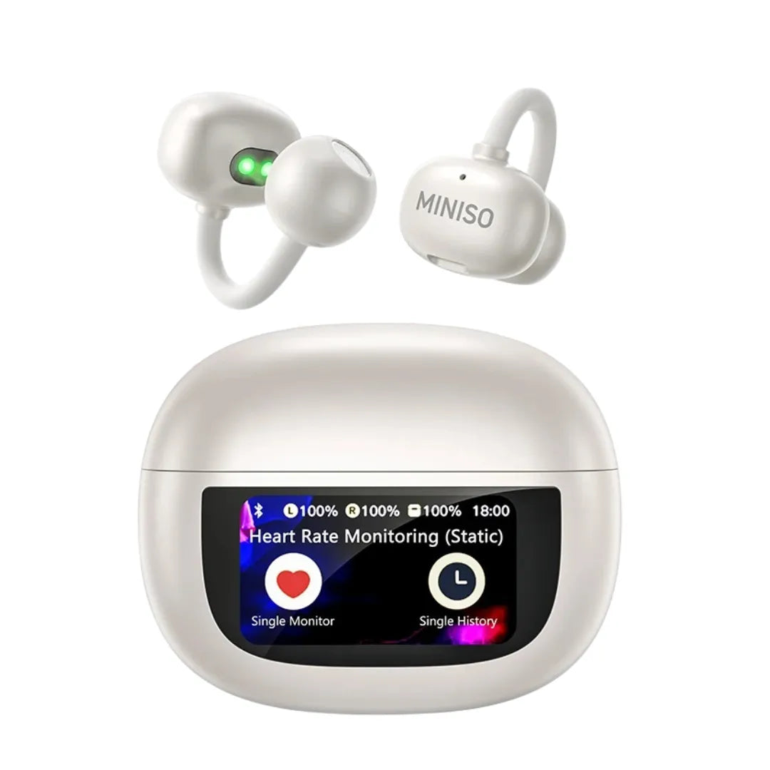 Fone Bluetooth MINISO MS212 com Monitor Cardíaco e Controle Touch | Innova Fácil