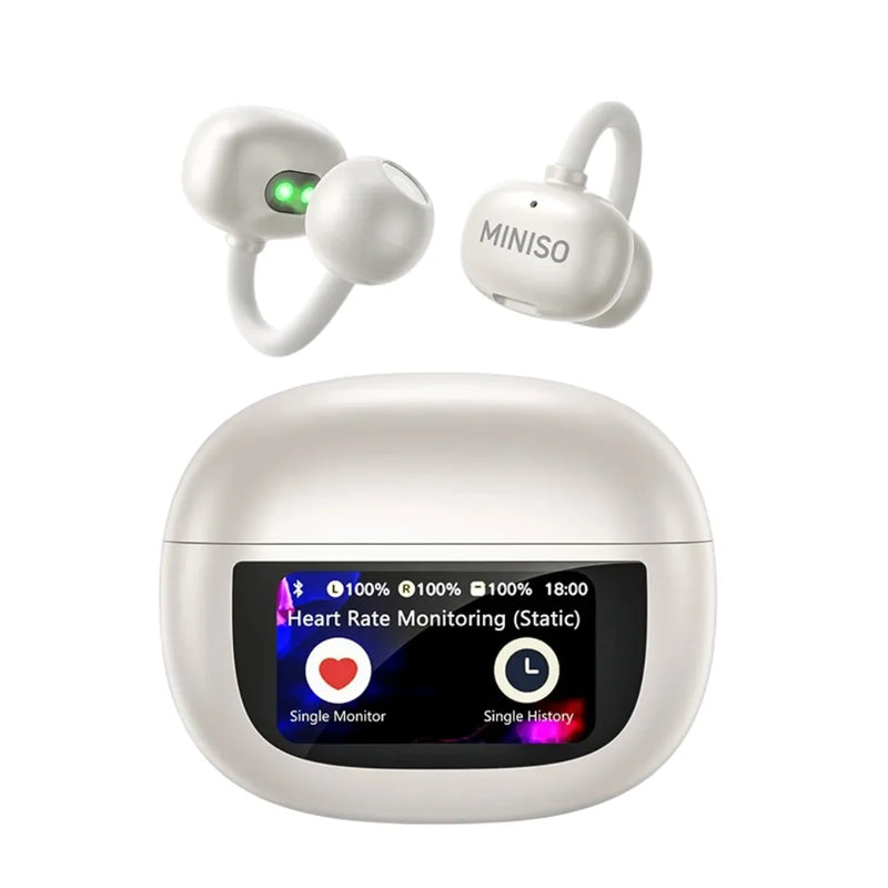Fone Bluetooth MINISO MS212 com Monitor Cardíaco e Controle Touch | Innova Fácil