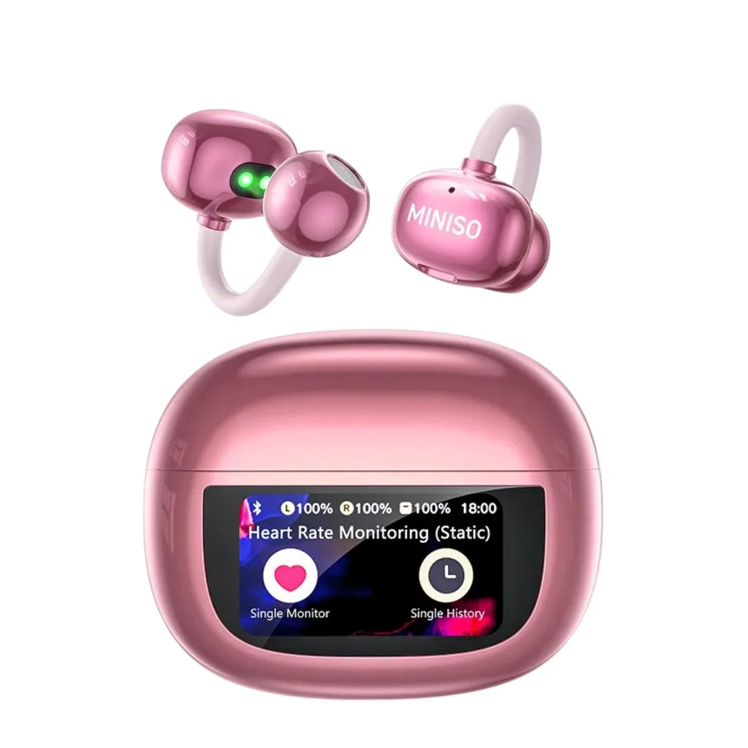 Fone Bluetooth MINISO MS212 com Monitor Cardíaco e Controle Touch | Innova Fácil