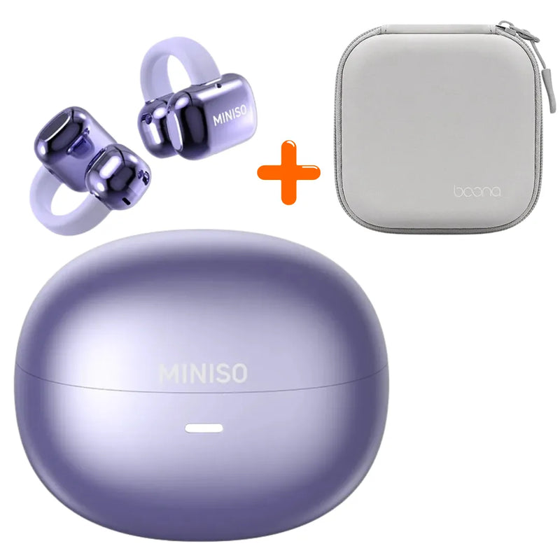 Fone Bluetooth Miniso MS198 Com Tradutor AI + Case Organizadora | Innova Fácil