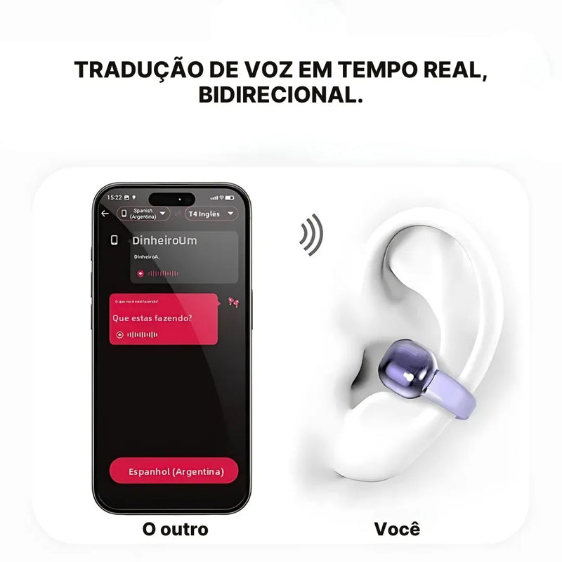Fone Bluetooth Miniso MS198 Com Tradutor AI + Case Organizadora | Innova Fácil