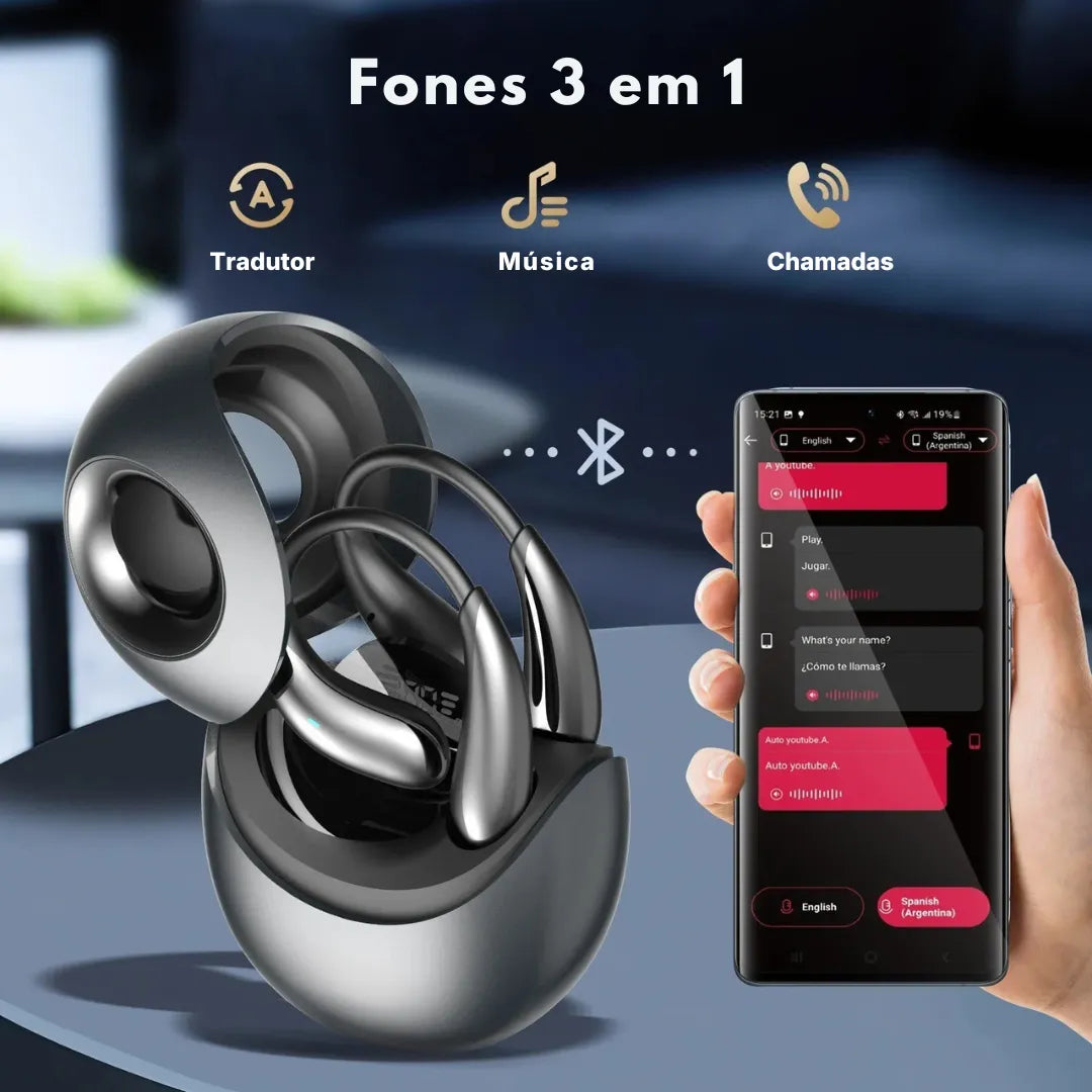 Fone Bluetooth Tradutor AI MINISO MS206 | Innova Fácil