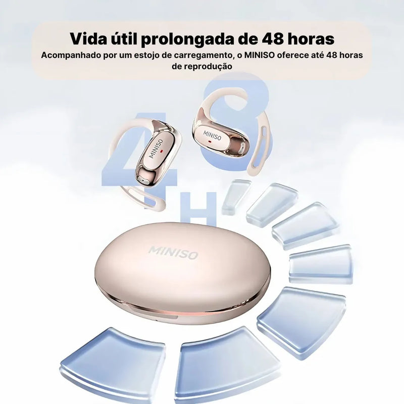 Fone Bluetooth Tradutor MINISO MS202 Com Controle De Toque E Tradutor Para 135 Idiomas | Innova Fácil