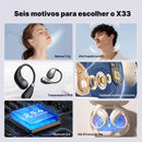 Fone Bluetooth Tradutor MINISO X33 com Baixa Latência e Bateria 45h | Innova Fácil