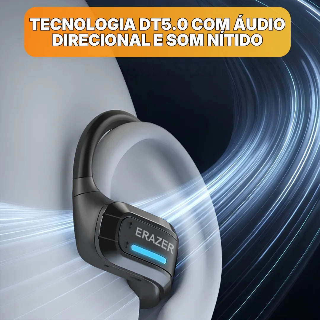 Fone Tradutor Bluetooth ERAZER X8 IA Open Ear com Tradução em Tempo Real e Bluetooth 5.4 | Innova Fácil