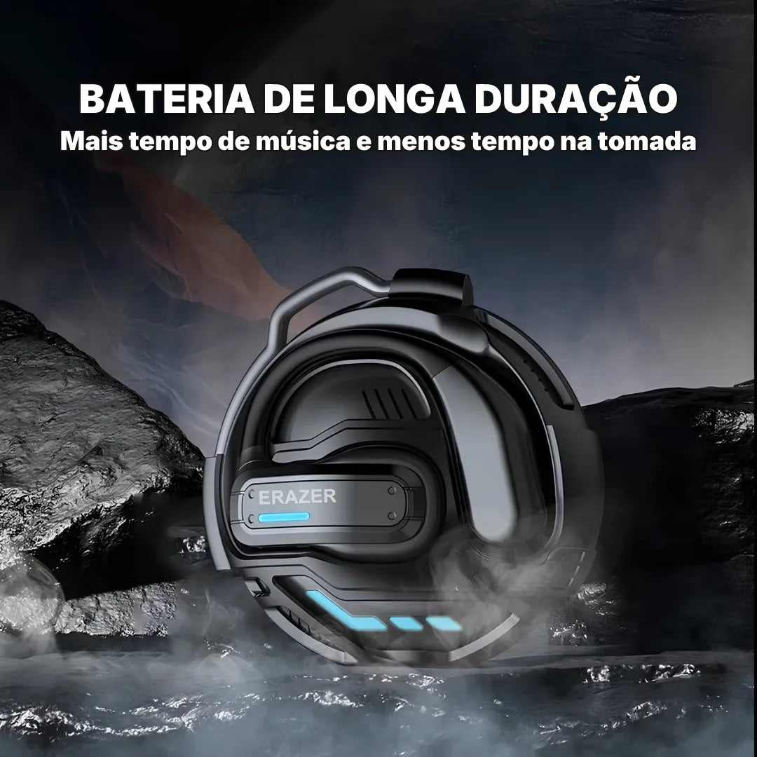 Fone Tradutor Bluetooth ERAZER X8 IA Open Ear com Tradução em Tempo Real e Bluetooth 5.4 | Innova Fácil