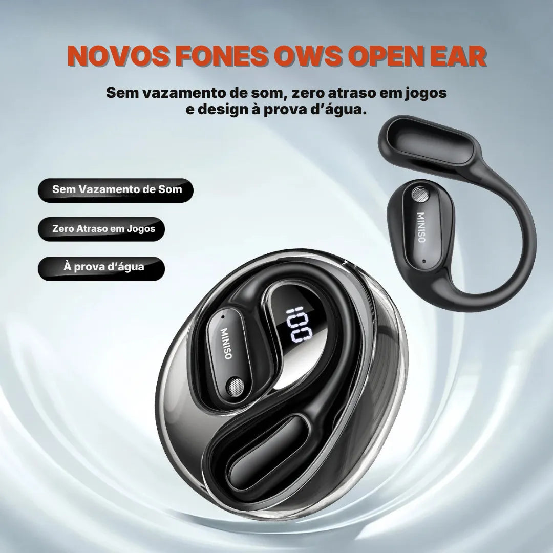 Fone Tradutor Miniso MS190 Open Ear Com Tradução Em Tempo Real | Innova Fácil