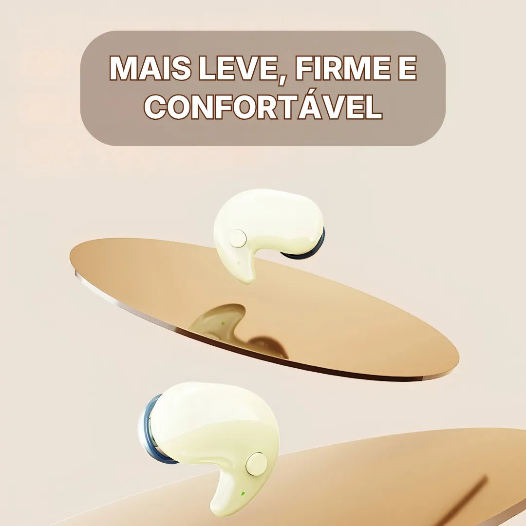 Fone de Ouvido Bluetooth MD558 Mini Invisível para Dormir com Display LED | Innova Fácil