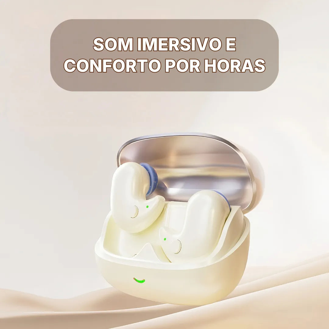 Fone de Ouvido Bluetooth MD558 Mini Invisível para Dormir com Display LED | Innova Fácil