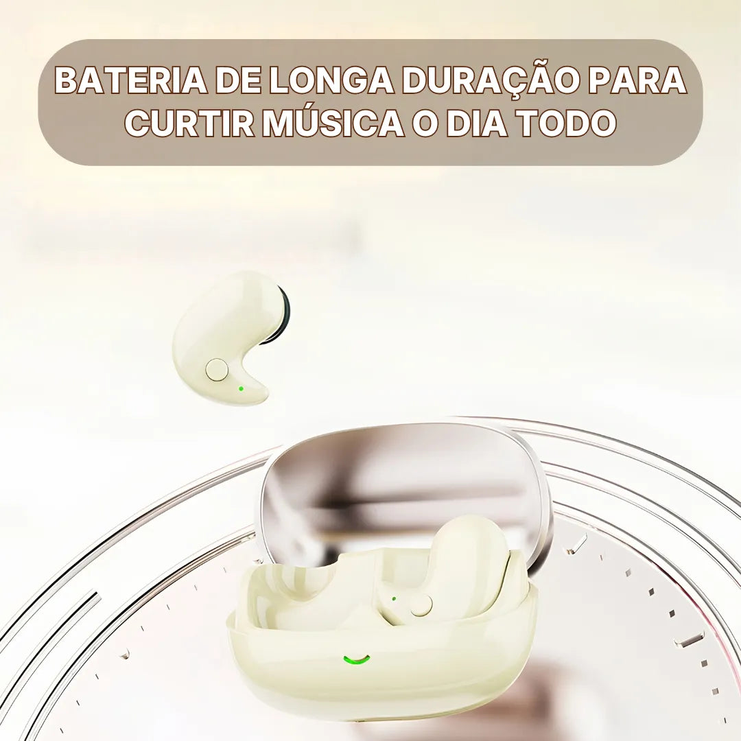 Fone de Ouvido Bluetooth MD558 Mini Invisível para Dormir com Display LED | Innova Fácil