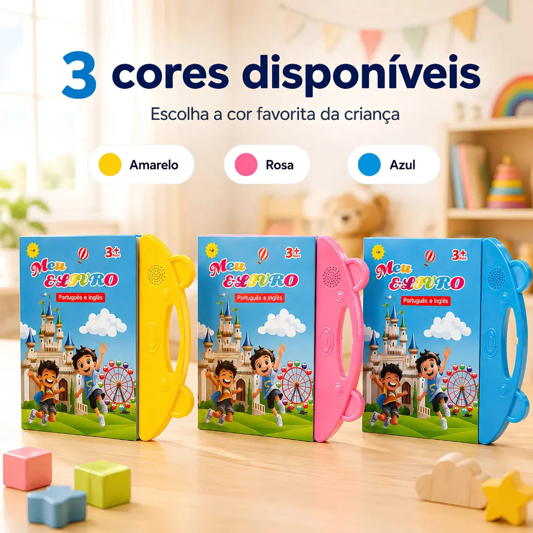 Livro Infantil Bilíngue Português e Inglês Interativo com Som e Toque Inteligente | Innova Fácil