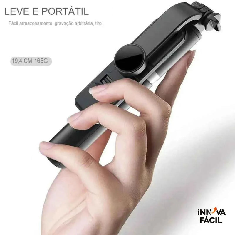 LumiStick Pro Tripé Bluetooth 3 Em 1 Com Luz LED | Innova Fácil