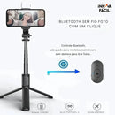 LumiStick Pro Tripé Bluetooth 3 Em 1 Com Luz LED | Innova Fácil