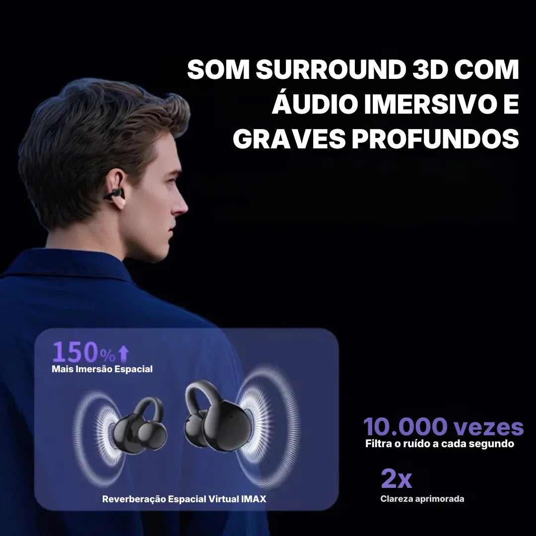 MINISO MS503 Fone Bluetooth Com Tradução por IA e Controle Touch | Innova Fácil