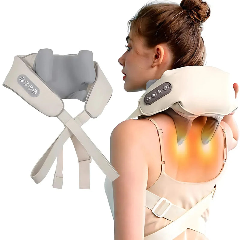Massageador RelaxPro 6D com Aquecimento e Bateria Recarregável | Innova Fácil