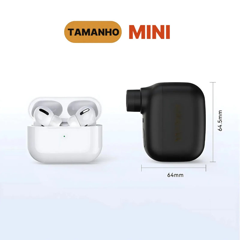 Mini Bomba Elétrica Recarregável AirBank 100 PSI Portátil | Innova Fácil