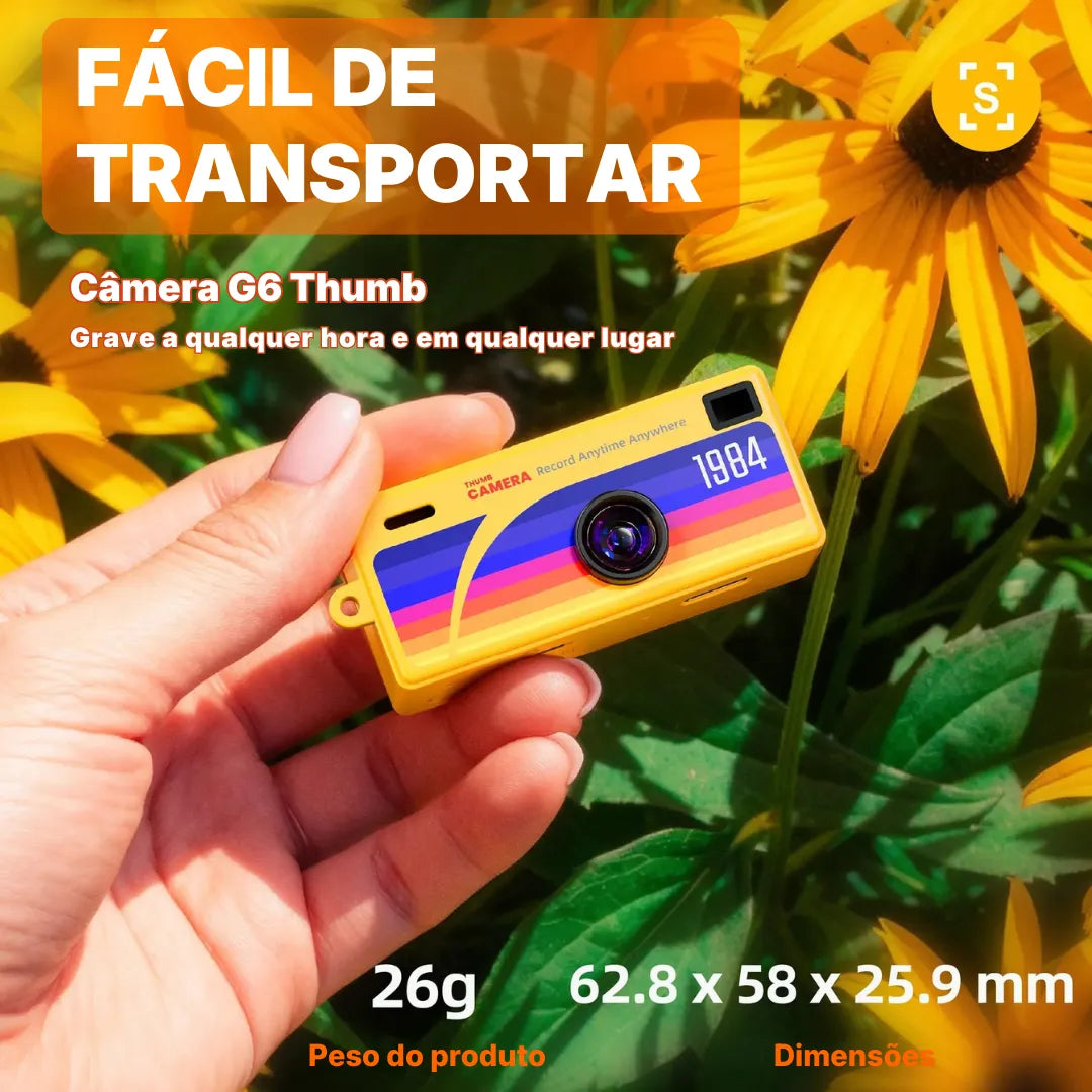 Mini Câmera Retrô Kodak Charméra 1987  Digital G6 HD 1080P | Innova Fácil