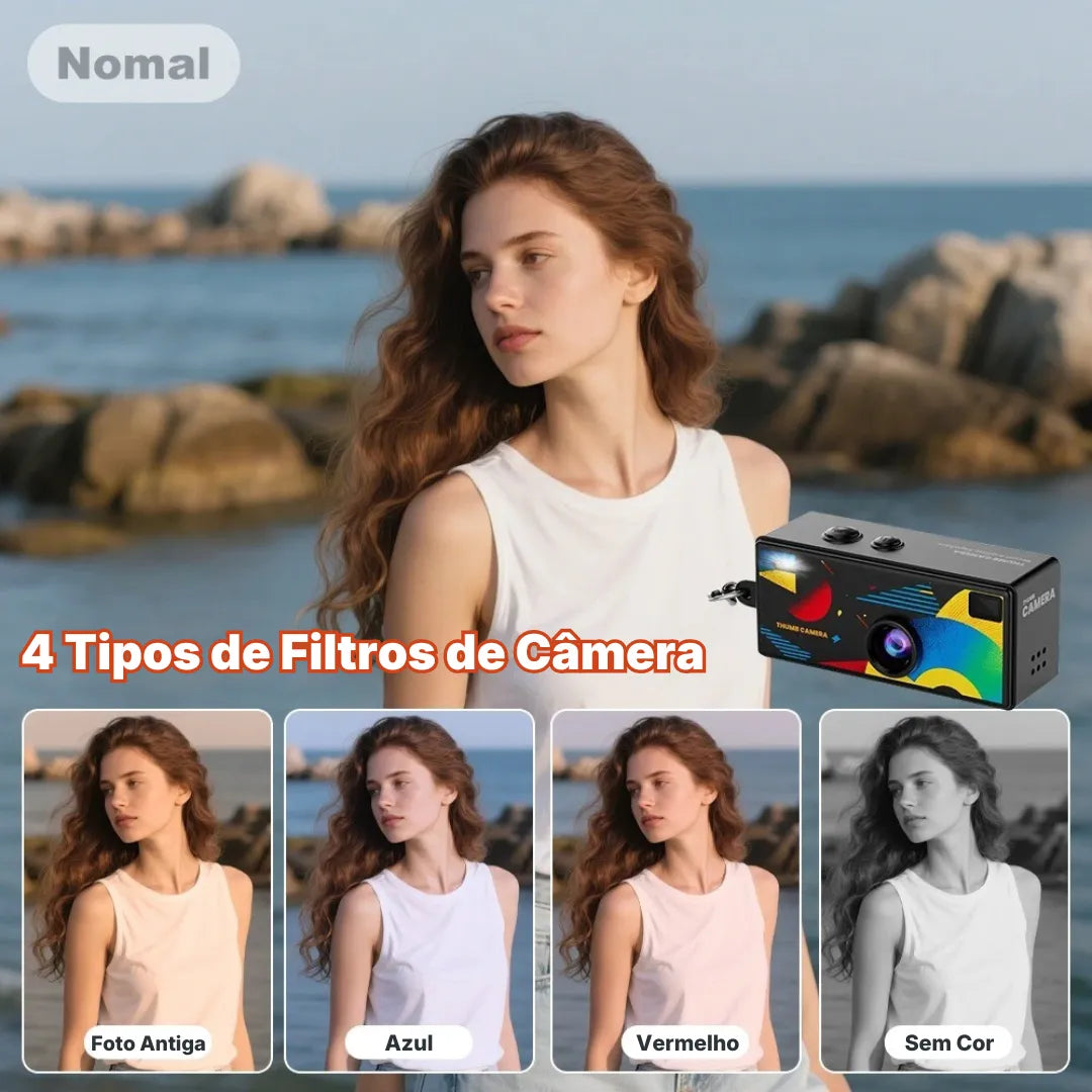 Mini Câmera Retrô Kodak Charméra 1987  Digital G6 HD 1080P | Innova Fácil