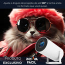 Mini Projetor Portátil 4K com AndroidTV e Espelhamento | Innova Fácil