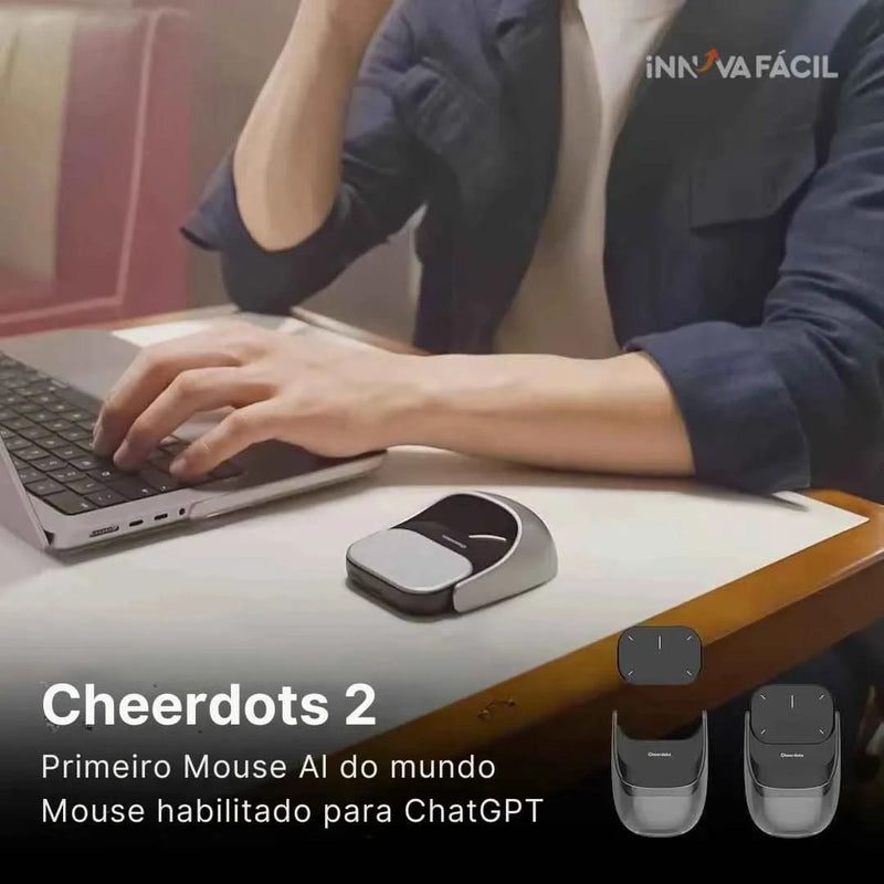 Mouse Bluetooth Cheerdots 2 Design Inovador Para Reuniões e Escritórios | Innova Fácil