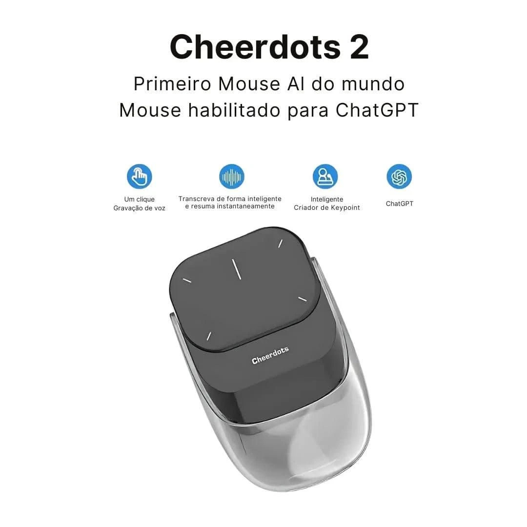 Mouse Bluetooth Cheerdots 2 Design Inovador Para Reuniões e Escritórios | Innova Fácil