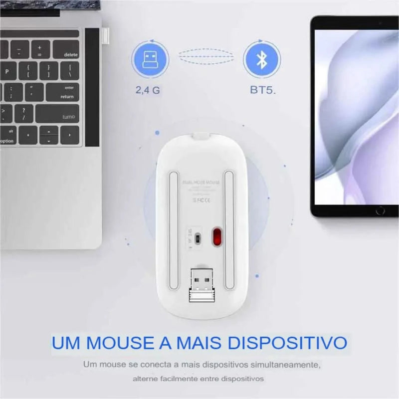 Mouse Sem Fio Silencioso DualMode – Tecnologia e Conforto | Innova Fácil